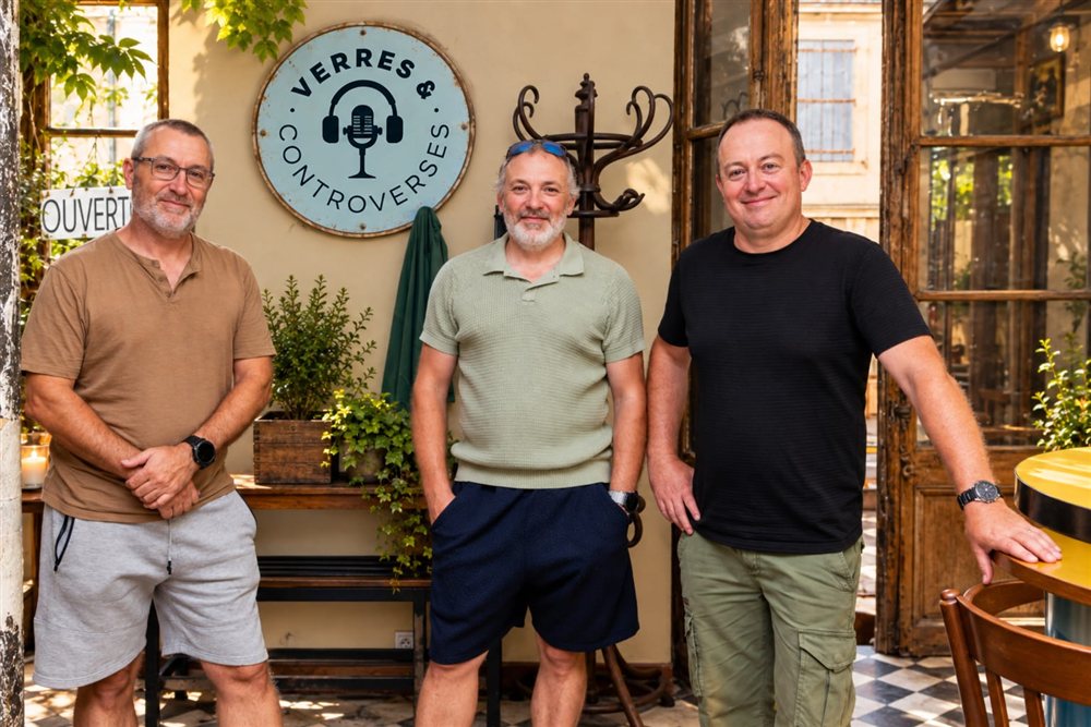 Sébastien Mas, Didier Lacreu et Vincent Delort, l'équipe de Verres & Controverses